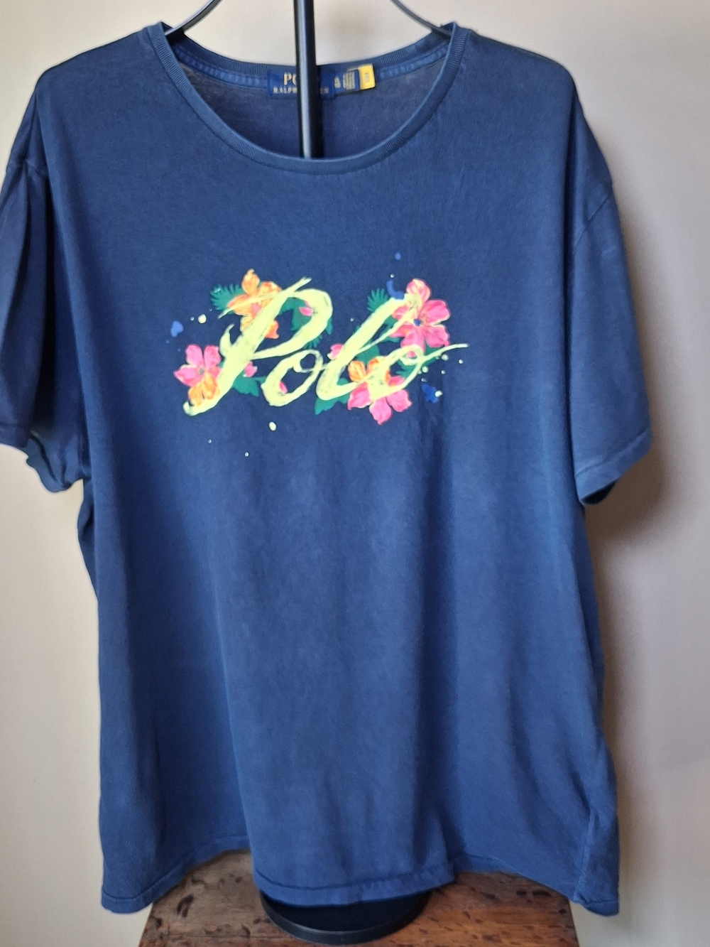 POLO Ralph Lauren Men's"Tropical/ Floral/ Hawaiian" Logo T-Shirt; Size XL